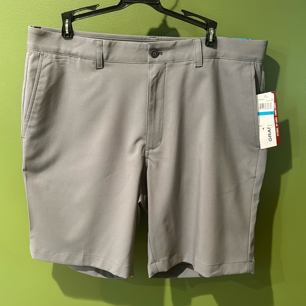Grand Slam Performance Flat Front Shorts, NWT